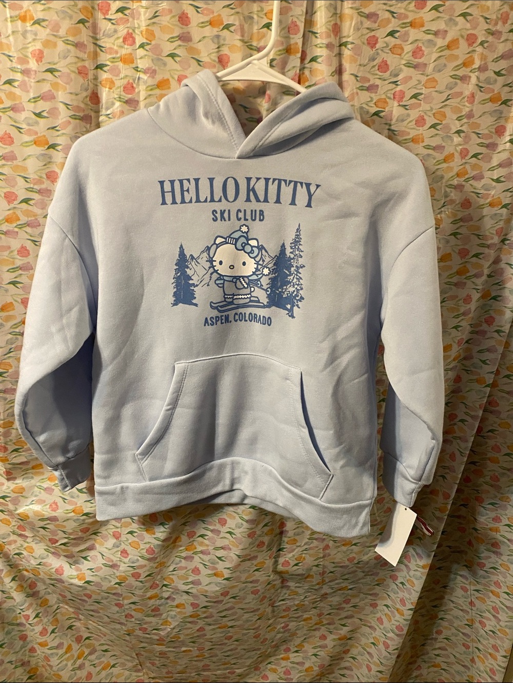 Hello Kitty Powder Blue Ski Club Pullover Hoodie